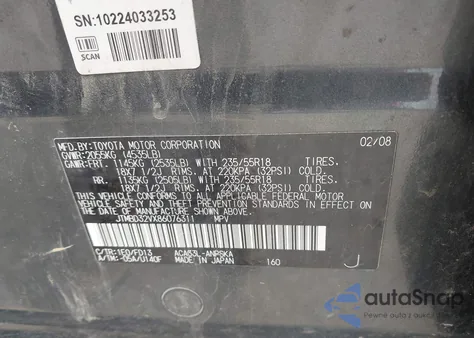 2008 Toyota Rav4 Sport from USA, damaged, VIN JTMBD32VX86076311